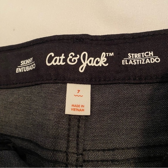 Cat & Jack Boys Relaxed Straight Gray & Skinny Stretch NWT Black Jeans Size 7 - Picture 15 of 16